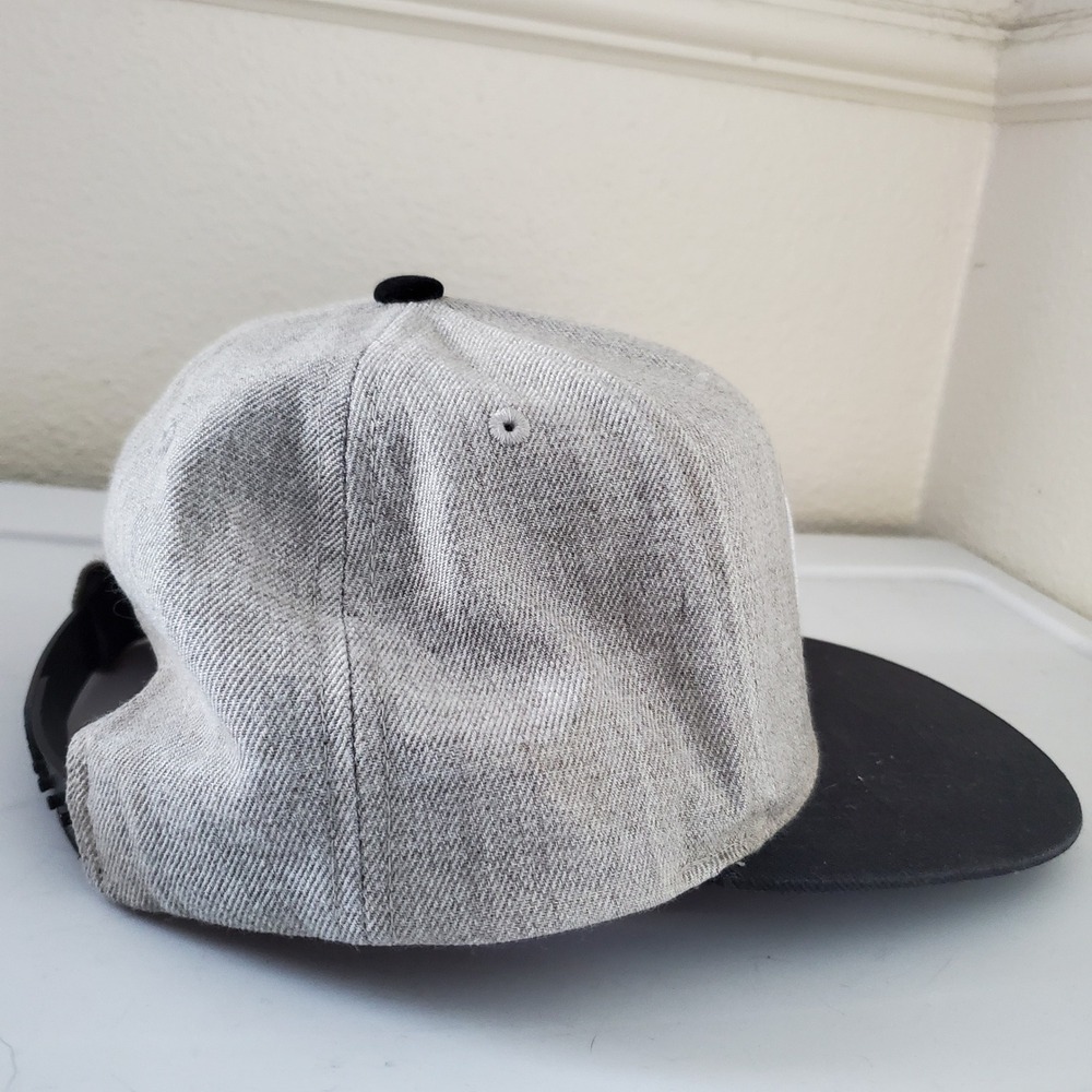Brixton Trade Mark Supply Snapback Hat Gray Black Two Tone Wool Blend Cap - Picture 5 of 14